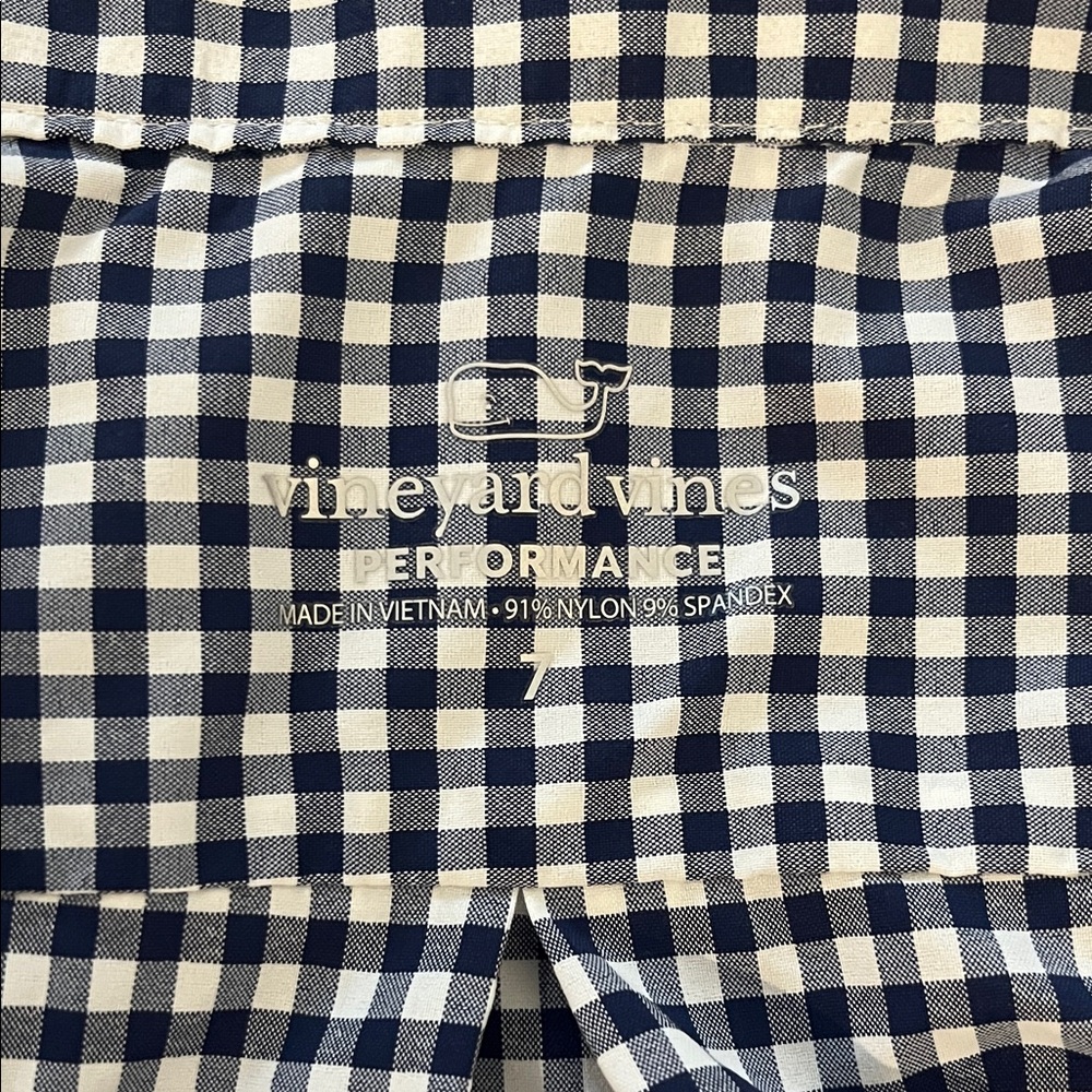 Vineyard Vines Blue and White Gingham Shirt